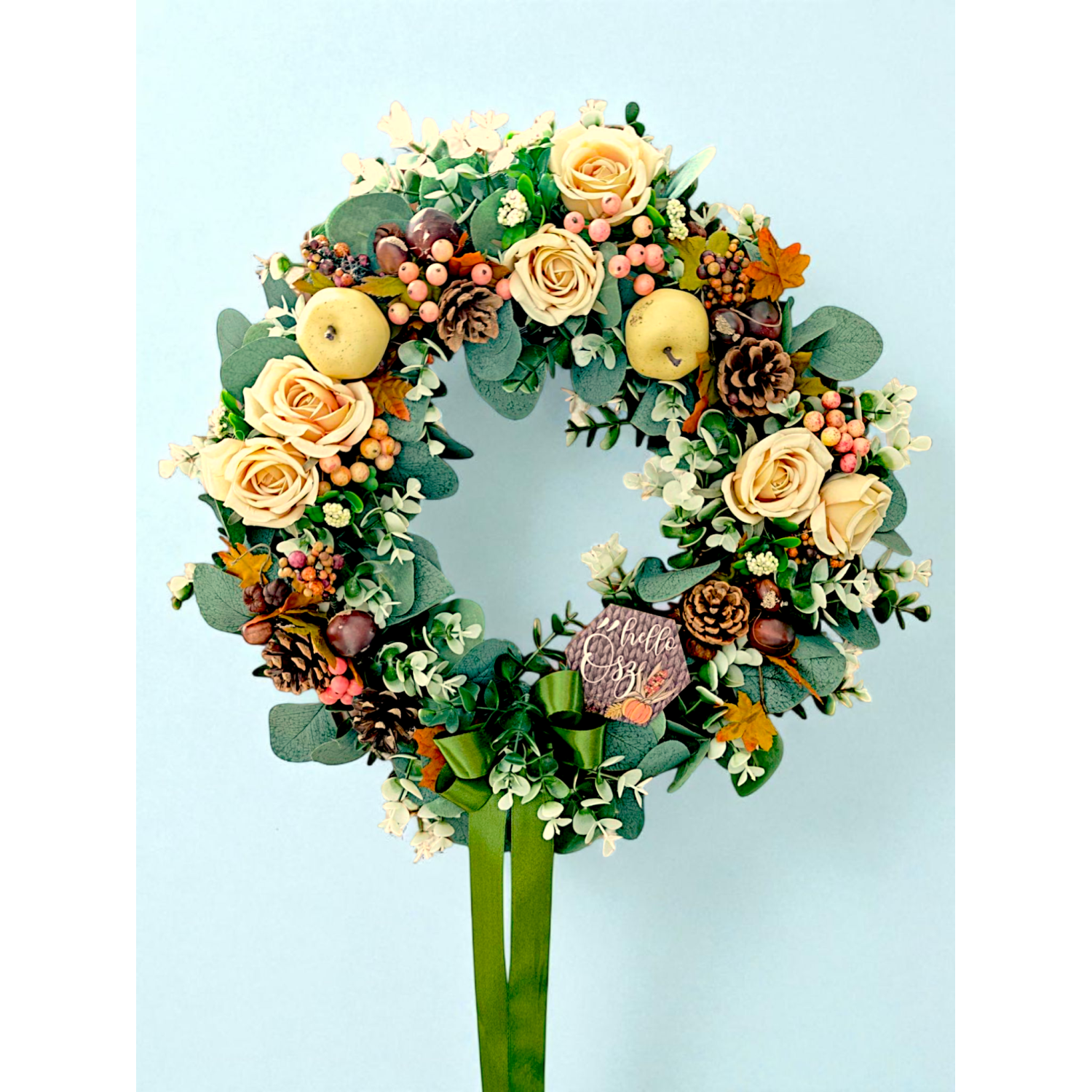 Őszi varázslat ajtókopogtató koszorú (40 cm)