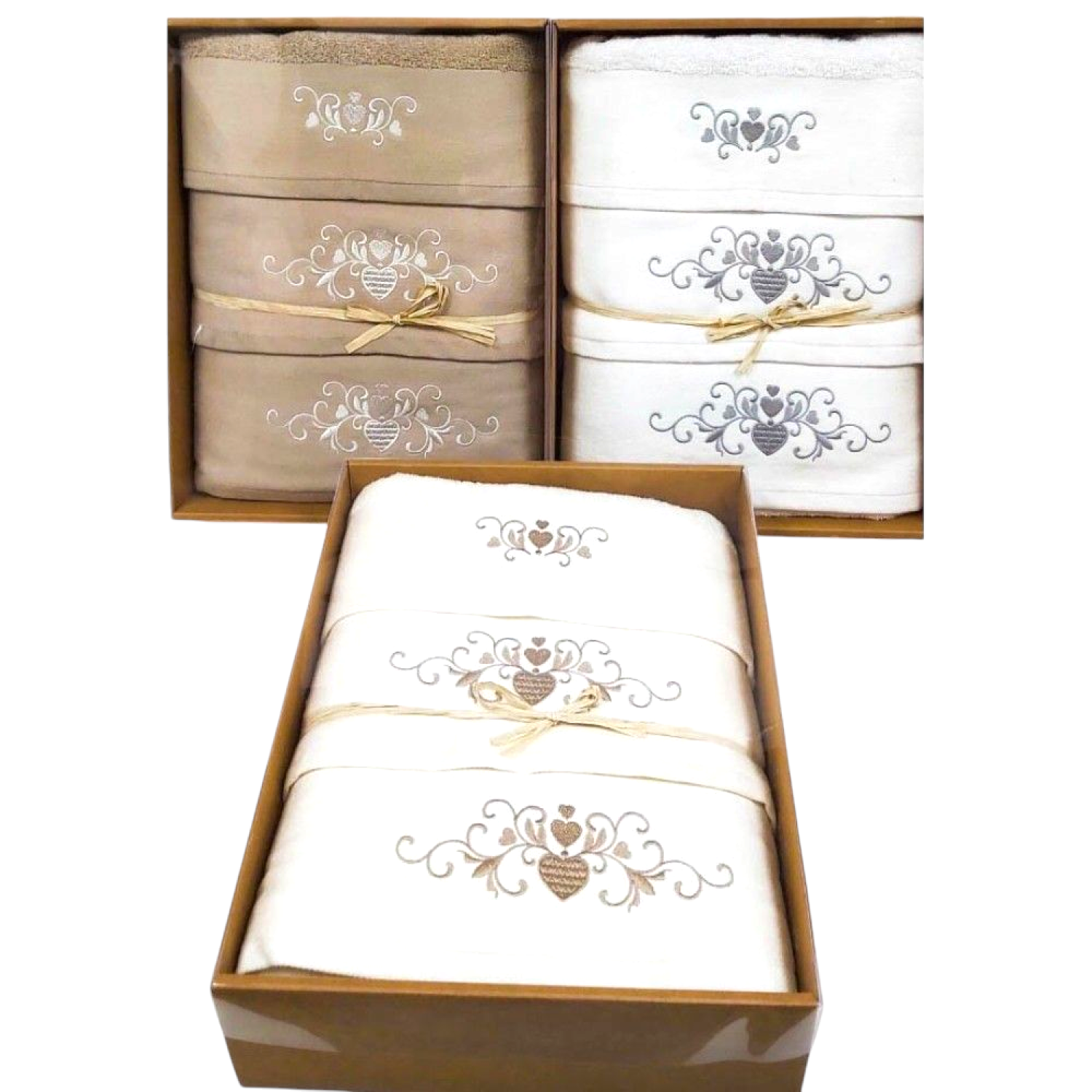 Eleganza Oro Hímzett Törölköző Szett (3 db)